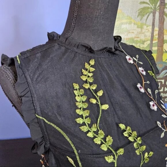 CITY STUDIO Created for Macy's Floral-Embroidered Fit & Flare Dress(B7) - Picture 5 of 8